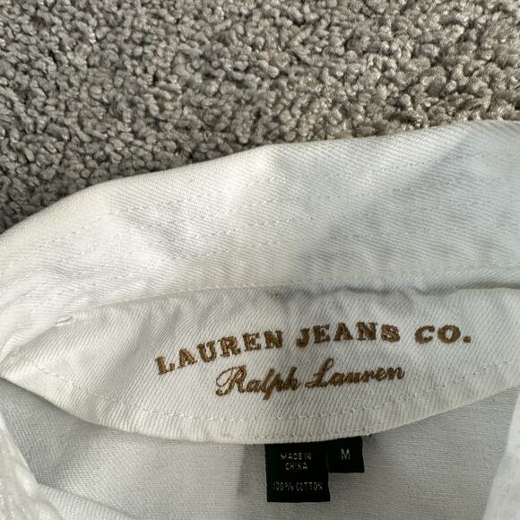 Lauren Jeans Co Ralph Lauren Jacket Womens Medium Denim Utility Button Up READ - Picture 5 of 16